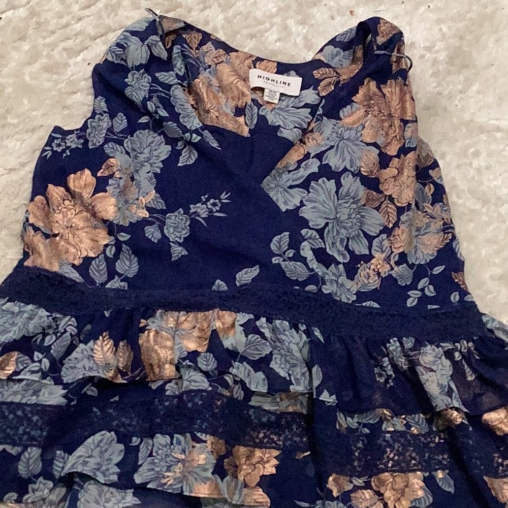Highline Floral Dress with Lace Details